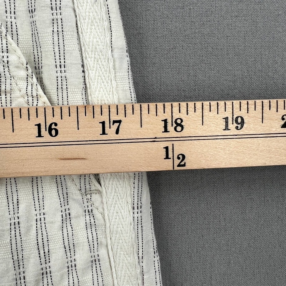 ANTHROPOLOGIE HEI HEI Pants Womens 4 Off White Cotton Striped Pant Wander Cargo - Picture 11 of 13